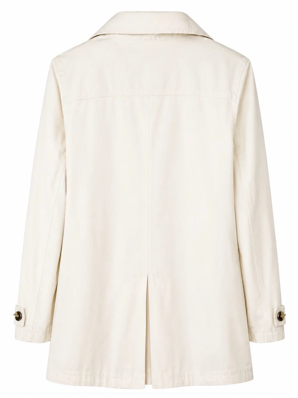 Michael Kors Cream Double-Breasted Trench Coat